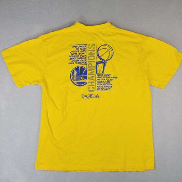 Golden State Warriors 2017 NBA‎ Finals Champions T-Shirt 2XL Yellow Majestic - Picture 1 of 10